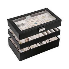 Black 3 Tier Jewelry Tray