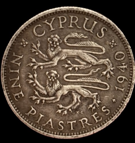 1940 cyprus silver nine - 1940,
