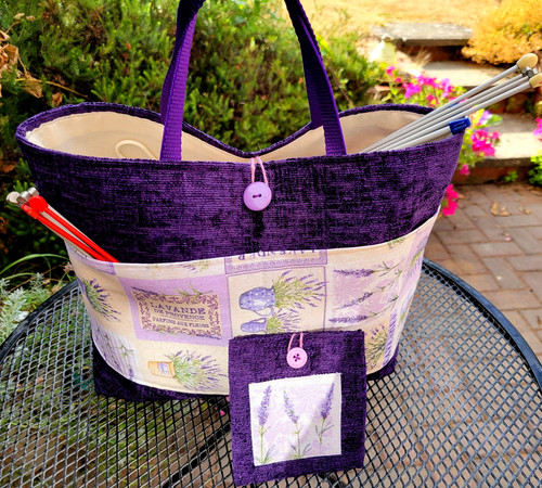 Purple knitting bag - knitting, bag,lavender