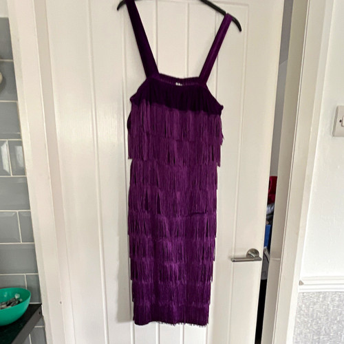Smiffys purple fringed flapper - purple,