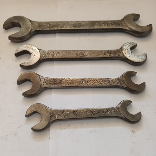 Vintage open ended spanners - 4x,
