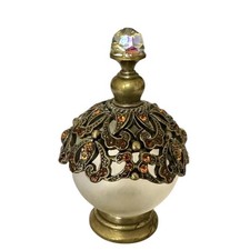 Filigree perfume bottle gold - perfume,
