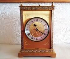 HERMLE BRASS QUARTZ CLOCK IN