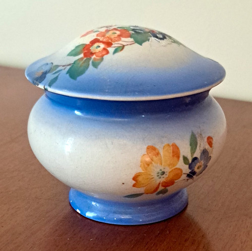 Vintage blue white floral - vintage,
