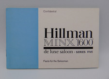 FACTS FOR THE SALESMAN BOOK - HILLMAN MINX 1600
