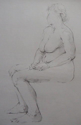 Pencil life drawing - drawing, of