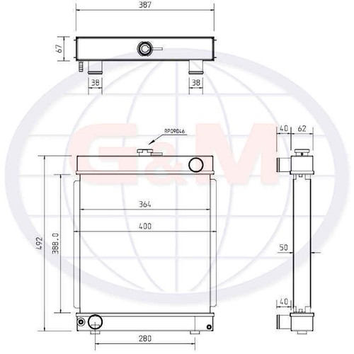 Radiator for palfinger - radiator,