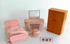 Vintage Barton Bedroom set wardrobe dressing table bed 16th dolls house  527