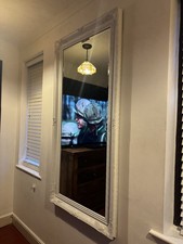 Large Antique Style Full Length  White Shabby Chic Mirror 78cm wide 157cm high 