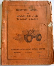 ALLIS-CHALMERS Model BTL-16D Tractor Loader Original Tractor Owners Handbook