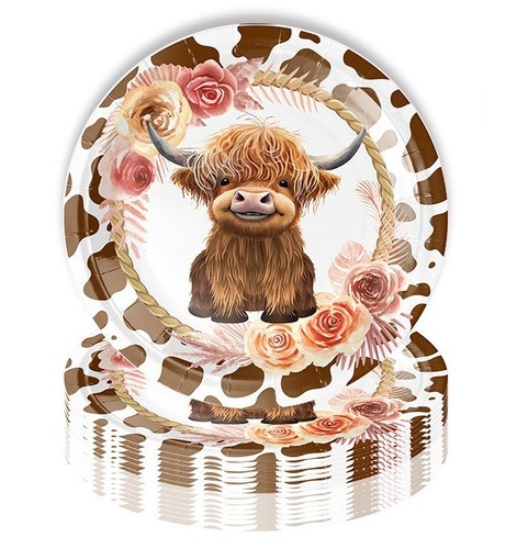 Highland cow plate - plate, farm