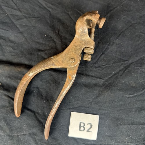 Antique bridge tool saw set - saw,