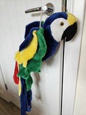 Unbranded Large Plush Parrot Hyacinth Macaw Soft Toy *EUC*bright*hanging*bird*