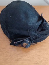 Vintage 1940s Women's Felt Hat, Good Condition With Feathers And Net