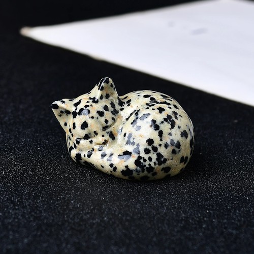Crystal sleeping cat figurines - crystal,