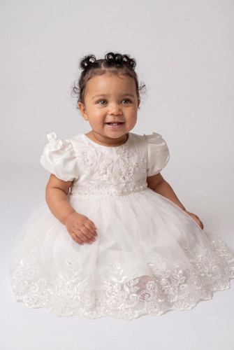 Baby girls ivory floral - ivory,