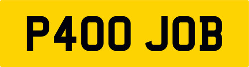 Poo job number plate - job, p400