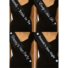 Personalised Hen Party Sash Night Do / Birthday Sashes accessories Gift/ Bride