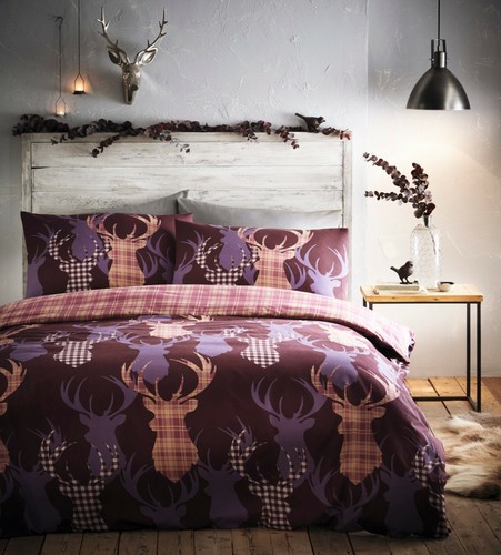 Tartan stag duvet - duvet, set