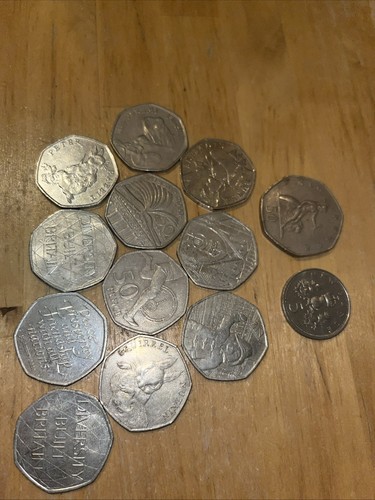 Rare 50p coins old - 50p,