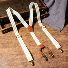 Vintage Striped Strap Trouser