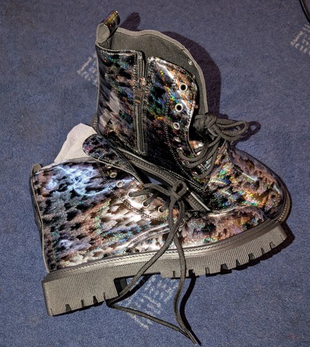 Black silver iridescent - black,