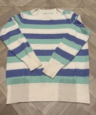F&F Ivory Green & Blue Striped