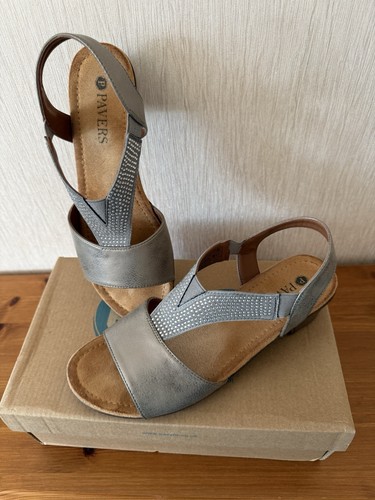 Lovely pewter pavers heeled - lovely,
