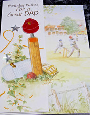 Dad Birthday Card. Cricket