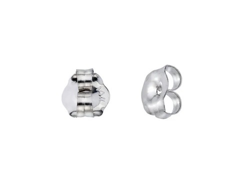 14k solid white gold earring - 14k,