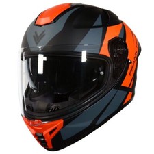 Frank Thomas FT62 SV Tiger Helmet Matt Black Orange Grey