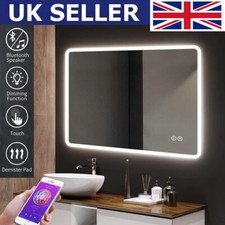 LED Bathroom Mirror with Touch Sensor/Demister/Bluetooth 800x600mm