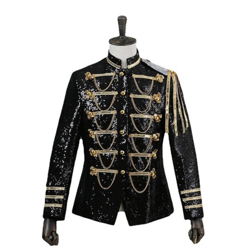 Men shiny sequin hussar jacket - men,