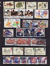 1980-1989  USED COMMEMORATIVE STAMPS IN YEAR SETS