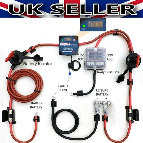 Split charge relay kit starter - charge,