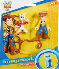 Disney Pixar Imaginext Toy Story 4 - Forky & Woody Action Figures New