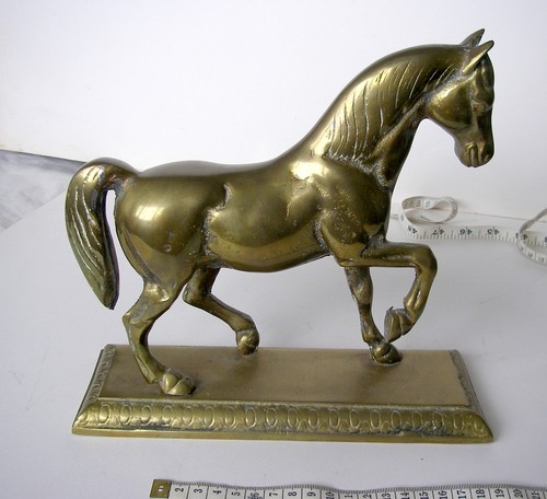 Heavy brass horse sculpture - heavy, on