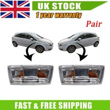 SIDE INDICATOR LH + RH REPEATER LIGHT LAMP FOR VAUXHALL ASTRA H CORSA D 13497990