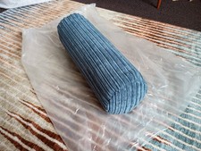 Large blue bolster cushion - bolster,