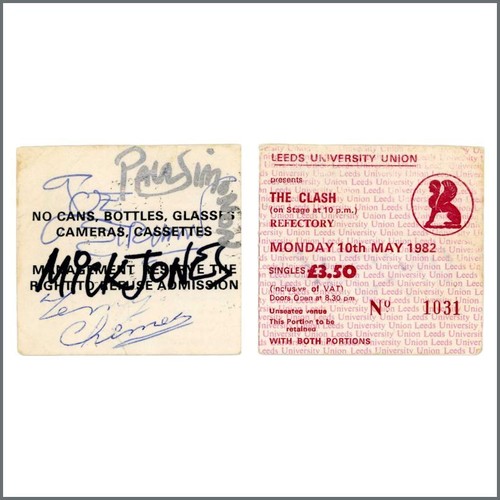 The clash 1982 autographed - clash,