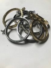 Curtain pole SOLID METAL RINGS, chrome/nickel/brass finish. 40mm,50mm,63mm poles