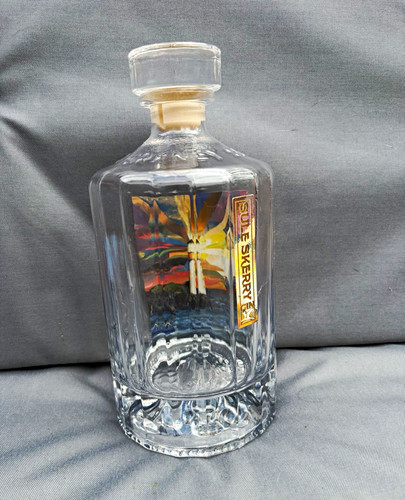 Clear glass decanter bottle - glass,