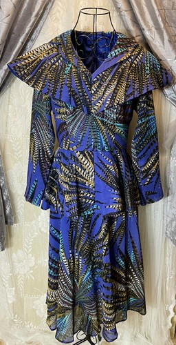 Med collared lined dress - sz,