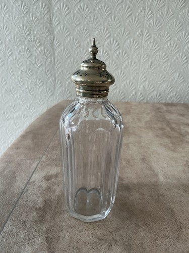 Vintage cut glass sugar shaker - cut,