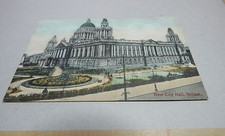 Vintage card Belfast New City hall 1909 postmark art