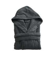 XXXL Dark Grey Hooded Bathrobe