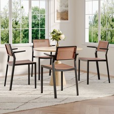 4Pcs Rattan Dining Chairs