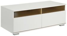 Hygena Modular TV Unit with White and Oak Finish Stylish Media Storage Solution