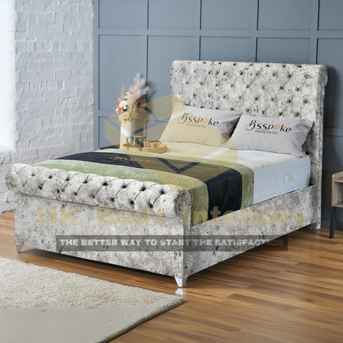 Sleigh bed frame - bed, gas