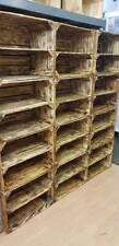 10 x BURNTWOOD WOODEN SHOE RACK HANDMADE VINTAGE COTTAGE STORAGE APPLE CRATE